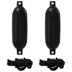 Φτερά Σκαφών 2 τμχ. Ø 16 x 58 εκ Μαύρο PVC 42028743-thumb-1
