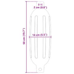 Φτερά Σκαφών 2 τμχ. Ø 14 x 50 εκ Λευκό PVC 42028745-thumb-6