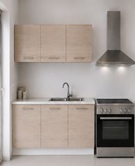 Intrahome Ευθεία Κουζίνα 79 Πλάτος 170 κουτία 47cm / 41cm / 80cm Κρεμαστά – Βάσεις μαζί με πάγκο μελαμίνης 3,2cm Intrahome-sono82364613