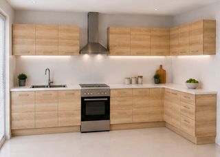 Intrahome Γωνιακή Κουζίνα 38 223x131 Πλάτος 354 κουτία 82cm / 58cm / 63cm / 47cm / 97cm / Γωνία 90x90 / 43cm / 97cm / 37cm Κρεμαστά – Βάσεις μαζί με πάγκο μελαμίνης 3,2cm Intrahome-sono82370511
