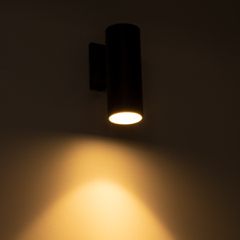 Μοντέρνο Φωτιστικό Τοίχου - Απλίκα με Ντουί 1 x GU10 AC 220-240V Αδιάβροχο IP65 - Μαύρο Ματ - Μ6.4 x Π11 x Υ17cm-thumb-7