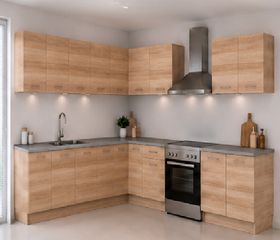 Intrahome Γωνιακή Κουζίνα 60 255x223 Πλάτος 478 κουτία 97cm / 38cm / 46cm / 54cm / 38cm / Γωνία 90x90 / 97cm / 51cm Κρεμαστά – Βάσεις μαζί με πάγκο μελαμίνης 3,2cm Intrahome-sono82372680
