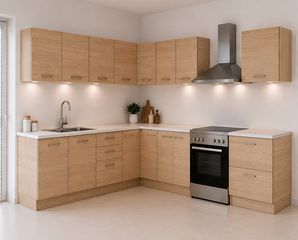 Intrahome Γωνιακή Κουζίνα 75 233x328 Πλάτος 561 κουτία 56cm / 64cm / 47cm / Γωνία 90x90 / 96cm / 77cm Κρεμαστά – Βάσεις μαζί με πάγκο μελαμίνης 3,2cm Intrahome-sono82374215