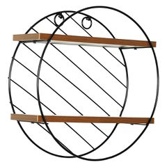 Ράφι Τοίχου ArteLibre SARNO Μαύρο/Καφέ MDF/Μέταλλο Φ30x11cm
