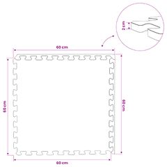 Πατάκια 24 τμχ. Μαύρο 8,64 m² Φελιζόλ EVA 42040752-thumb-8