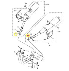 Φλάντζα Εξάτμιση Yamaha WR.250R (32D) 2008-2015 5PX147550000