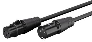 GOOBAY καλώδιο προέκτασης ήχου XLR 80028, 1m, μαύρο