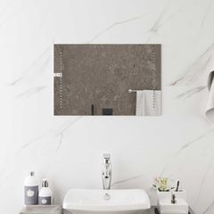 Καθρέφτης μπάνιου LED Διαφανές 60 x 40 cm σκληρυμένο γυαλί 42045775