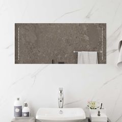 Καθρέφτης μπάνιου LED Διαφανές 90 x 40 cm σκληρυμένο γυαλί 42045781