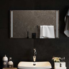 Καθρέφτης μπάνιου LED Διαφανές 70 x 40 cm σκληρυμένο γυαλί 42045795