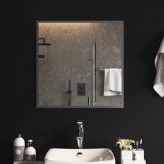Καθρέφτης μπάνιου LED Διαφανές 60 x 60 cm σκληρυμένο γυαλί 42045809