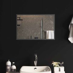 Καθρέφτης μπάνιου LED Διαφανές 60 x 40 cm σκληρυμένο γυαλί 42045813