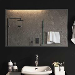 Καθρέφτης μπάνιου LED Διαφανές 100 x 60 cm σκληρυμένο γυαλί 42045824