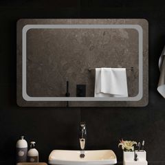 Καθρέφτης μπάνιου LED Διαφανές 90 x 60 cm σκληρυμένο γυαλί 42045840