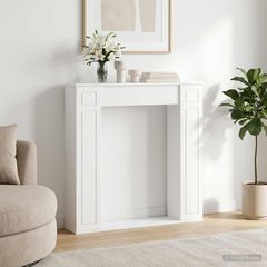 Περίβλημα τζακιού Λευκό 100 x 20 x 100 cm Επεξεργασμένο Ξύλο 8006615