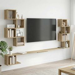 Ράφι Τηλεόρασης Τοίχου Sonoma Δρυς 180 x 15 x 94 εκ 8012294