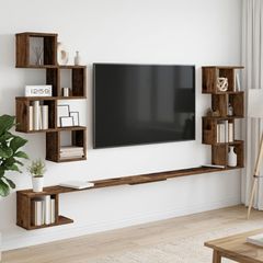 Ράφι Τηλεόρασης Τοίχου Παλαιωμένο ξύλο 180 x 15 x 94 εκ 8012298