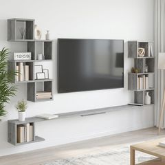 Ράφι Τηλεόρασης Τοίχου Γκρι Sonoma 200 x 15 x 94 εκ 8012305