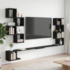 Ράφι Τηλεόρασης Τοίχου Μαύρη Δρυς 160 x 15 x 94 εκ 8012309