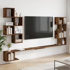 Ράφι Τηλεόρασης Τοίχου Παλαιωμένο ξύλο 160 x 15 x 94 εκ 8012314