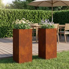 Γλάστρα Κήπου 2 τμχ. Σκ rusty 20 x 20 x 40 εκ. 8005301