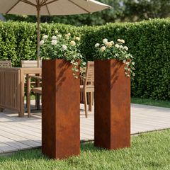 Γλάστρα Κήπου 2 τμχ. Σκ rusty 20 x 20 x 75 εκ. 8005329
