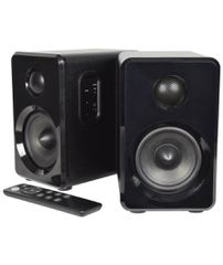 AvLink ABS35BLK Ενεργά Bluetooth Ηχεία Βιβλιοθήκης 3.5" 15W RMS Μαύρα με USB, MicroSD (Ζεύγος)