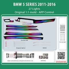 DIQ AMBIENT BMW S.5 BM01D (Digital iQ Ambient Light for BMW Series 5 (F10-F11-F18) mod.2011-2016 with 27 Lights)