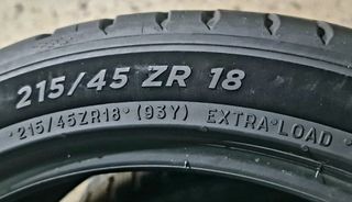 Michelin Pilot Sport 5, 215/45/18, Extra Load, DOT 4122, 4 τεμάχια-thumb-3