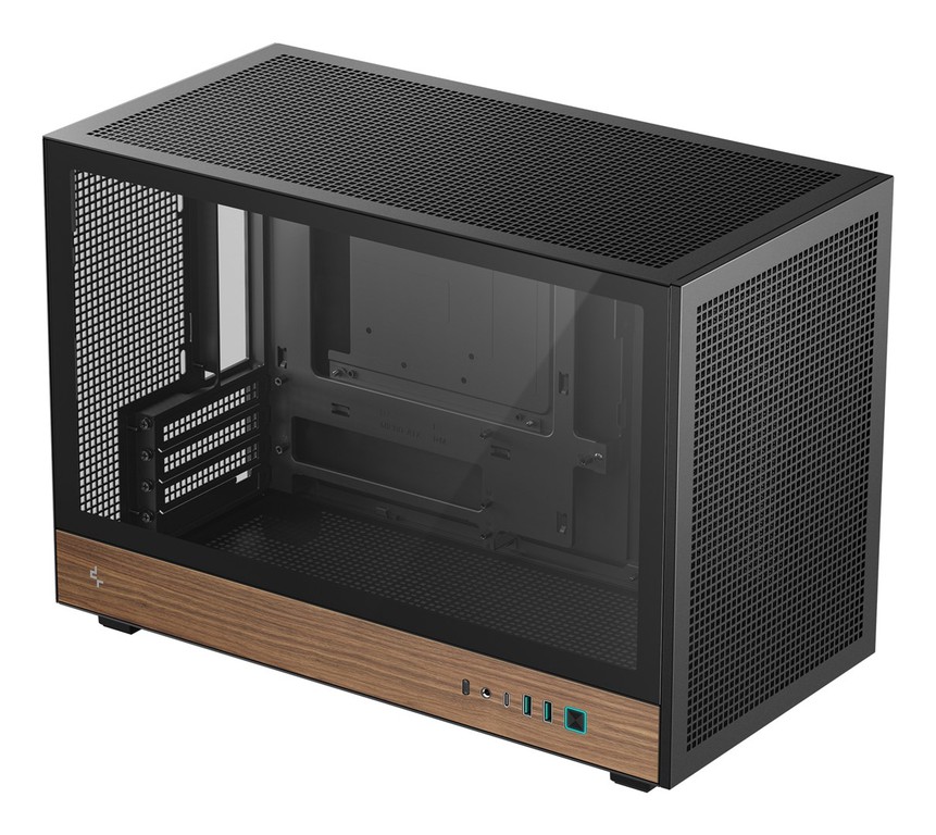 DeepCool CH260 WOOD Micro Tower Black, Wood
