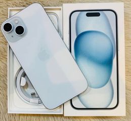 "Apple iPhone 15 128GB Blue" με Προστασία Οθόνης στο τηλέφωνο, Θήκη Σιλικόνης & Υγεία Μπαταρίας 97% (Εντός Εγγύησης).