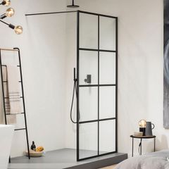 Orabella Windows Black matt 100 cm - Καμπίνα ελεύθερης τοποθέτησης με βραχίονα στήριξης τοίχου 30465