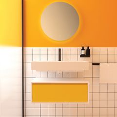 Orabella Drawer Amabile 100 - Κρεμαστό Έπιπλο Μπάνιου με συρτάρι από MDF super matt - Λευκό ή Μαύρο (χωρίς καθρέπτη και νιπτήρα) F70199-70199