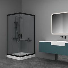 Orabella Vitalia Square Easy Fix Black matt H200 130X130 - Καμπίνα Τετράγωνη 30587