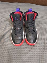 Jordan Jumpman Two Trey Bred Raptors Black True Red Concord size