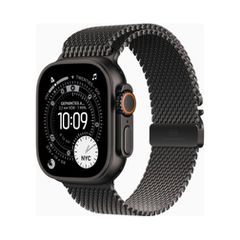 Apple Watch Ultra 3 (Series 11 2025) Gps +Cellular 49mm Black Titanium Case με Black Titanium Milanese Loop L EU