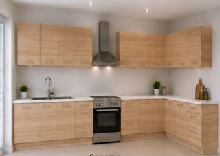 Intrahome Γωνιακή Κουζίνα 100 150x246 Πλάτος 396 κουτία 63cm / 100cm / 43cm / 78cm / Γωνία 90x90 / 48cm / 97cm / 40cm / 48cm Κρεμαστά – Βάσεις μαζί με πάγκο μελαμίνης 3,2cm Intrahome-sono82376719