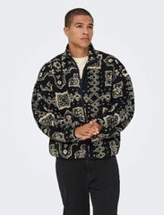 Only & Sons Onsjames Ok Ls Fleece Aop Sweat Jet 22035835