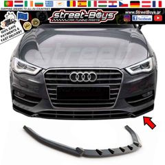 LIP SPOILER EXTENSION ΜΠΡΟΣΤΑ ΠΡΟΦΥΛΑΚΤΗΡΑ AUDI A3 8V HATCHBACK SPORTBACK STANDARD (2013-2016) | Street Boys - Car Tuning Shop |
