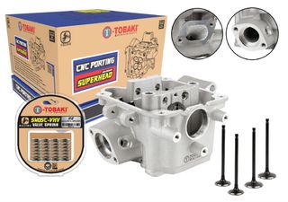 ΚΕΦΑΛΗ SUPERHEAD CNC GOLF ΜΕ ΒΑΛΒΙΔΕΣ (23/27MM) ΚΑΙ ΕΛΑΤΗΡΙΑ SYM VF185i (2019-2026) (TOBAKI RACING)