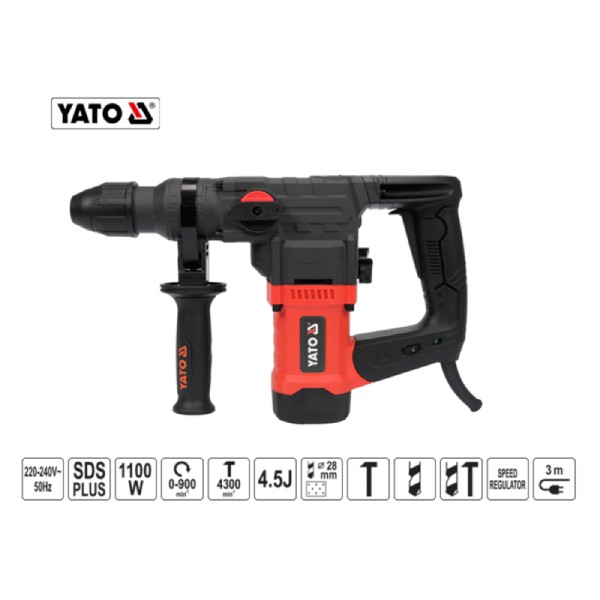 YATO ΠΙΣΤΟΛΕΤΟ SDS PLUS 3 ΛΕΙΤΟΥΡΓΙΩΝ 1100W 4,5J YT-82118 (20182118)