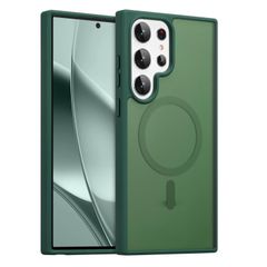 Θήκη Κινητού - Phone Case για Samsung Galaxy S24 Ultra 6.8" Ημιδιάφανη Ματ Φιμέ Πράσινη MagSafe/Magnetic Υβριδική TPU/PC Shockproof Anti-Scratch Ανθεκτική Αντιολισθητική με Προστασία Κάμερας ( Κωδ.1-C