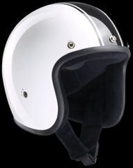 Bandit Κράνος Μοτοσυκλέτας Jet Μαύρο-Λευκό "Classic" | Bandit Jet Classic Helmet Black-White - M