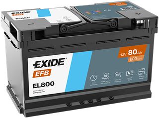 Exide Μπαταρία Αυτοκινήτου EL800 EFB (80Ah/800A/Μ315×Π175×Υ190mm/Δ)