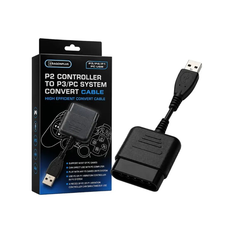 Αντάπτορας Μετατροπέας Χειριστηρίου PS2 σε PS3 + PC USB DragonPlus