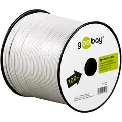 Διπολικό Καλώδιο Ήχου για Ηχεία 2×2.50mm² GOOBAY (Κουλούρα 100m) – Λευκό