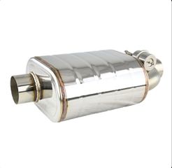 JRspec Οβάλ ελεύθερο τελικό με κλαπέτο και vacuum box σε φ76 είσοδο/έξοδο