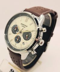 Casio Edifice EFR-575 Χρονογράφος με Καφέ Δερμάτινο Λουράκι Quartz A9076 ΤΙΜΗ