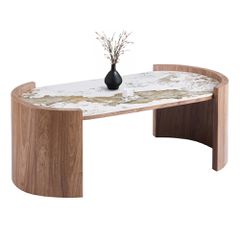 ΤΡΑΠΕΖΙ ΣΑΛΟΝΙΟΥ MARBLEX HM18445 ΚΕΡΑΜΙΚΟ TOP PANDORA--MDF ΠΟΔΙΑ 120x60x43Υεκ