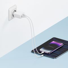 Cuktech A19 30W USB-A + USB-C Wall Charger - White-thumb-2